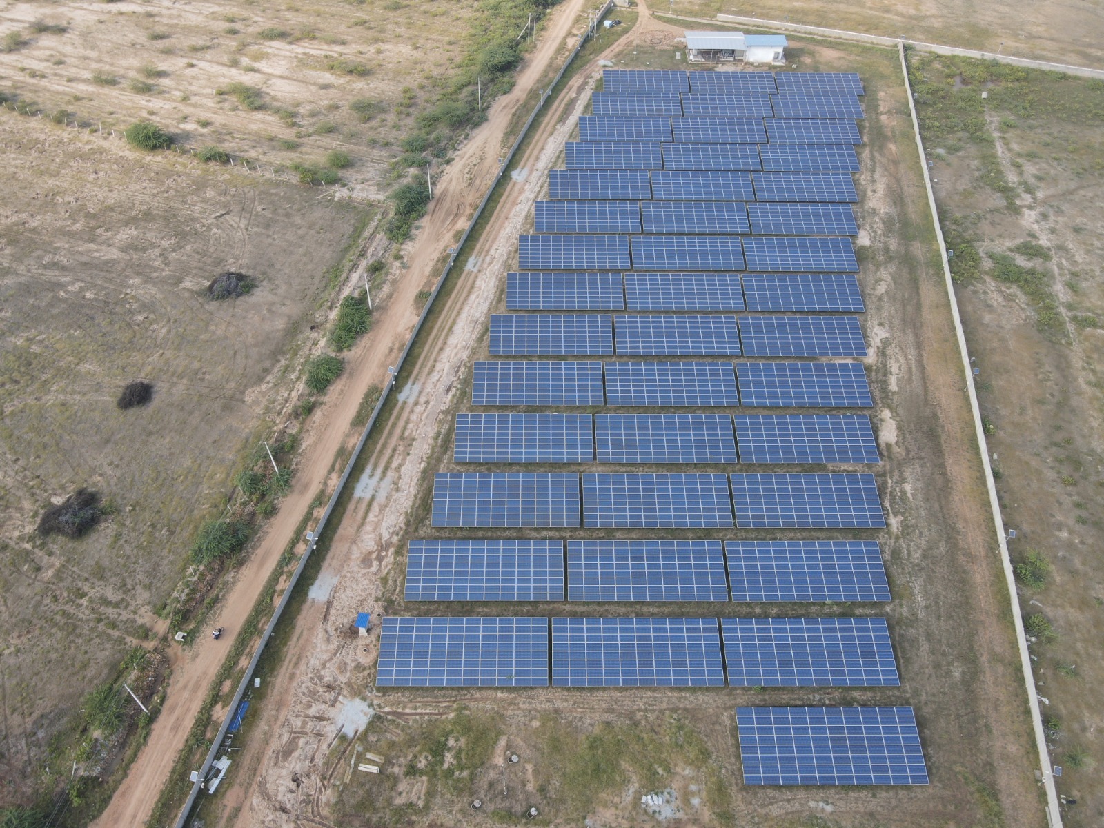 Ground mounted solar plant